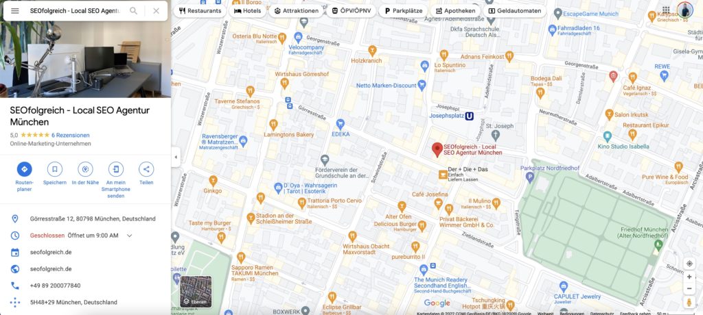 Google my Business Eintrag