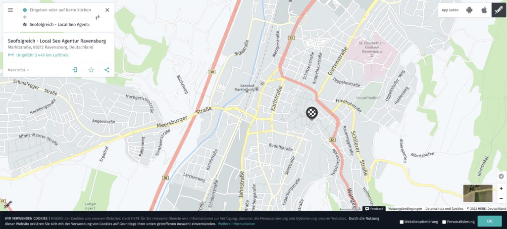here maps eintrag